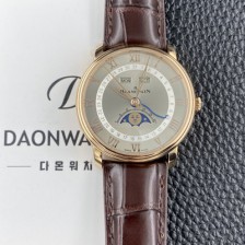 홍콩명품 [블랑팡] 남성용 빌레레 퀀탬 컴플레트 40mm 문페이즈 18K 로즈골드 오토매틱 Cal.6654타입 그레이 다이얼 bla4217  