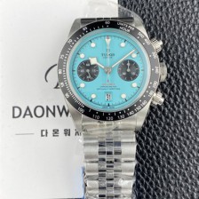 홍콩명품 [튜더] 남성용 헤리티지 블랙베이 M79360N 크로노그래프 팬더 41mm 오토매틱 7750무브먼트 플라밍고 블루 다이얼 tud5139  