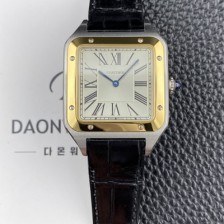 홍콩명품 [까르띠에] 남성용 산토스 뒤몽 santos1612 엑스라지 46.6mm 쿼츠 무브먼트 실버 다이얼 car69378  