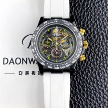 홍콩명품 [로렉스]남성용 하이엔드 데이토나 카본 베젤 40mm 크로노그래프 오토매틱 Cal.4130 무브먼트 스켈레톤 다이얼 rol5664  