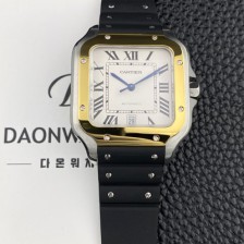 홍콩명품 [까르띠에] 남성용 산토스 드 까르띠에 워치 W2SA0009 라지 39.8mm 18K 옐우골드 오토매틱 9015 무브먼트 화이트 다이얼 car69397  