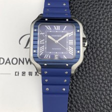 홍콩명품 [까르띠에] 남성용 산토스 드 까르띠에 워치 WSSA0048 라지 39.8mm 오토매틱 9015 무브먼트 블루 다이얼 car69400  