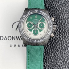 홍콩명품 [로렉스]남성용 데이토나 DIW 포지드카본 커스텀 40미리 크로노그래프 오토매틱 Cal.4130 무브먼트 그린 다이얼 rol5650  