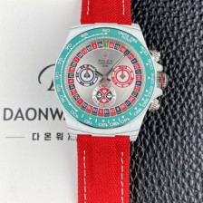 홍콩명품 [로렉스]남성용 데이토나 DIW 포지드카본 커스텀 40미리 크로노그래프 오토매틱 Cal.4130 무브먼트 실버 다이얼 rol5651  