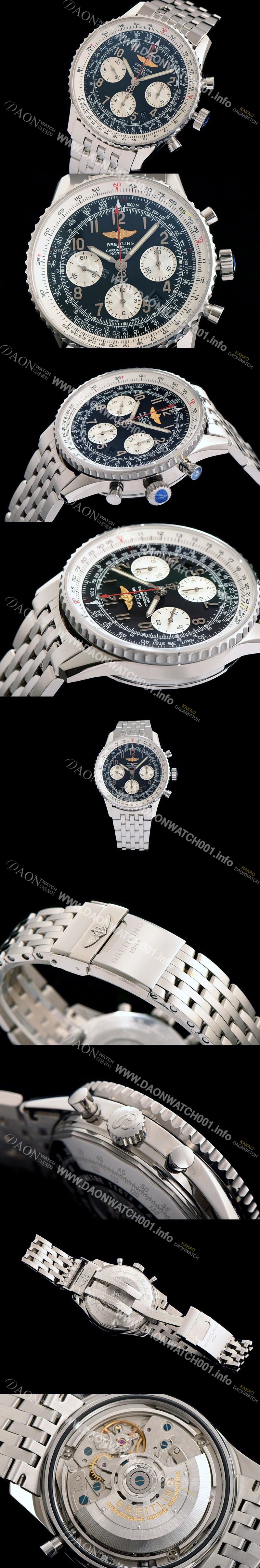 홍콩명품 [브라이틀링] 남성용 네비타이머 크로노그래프 블랙 다이얼 오토매틱 무브먼트 BRE0410