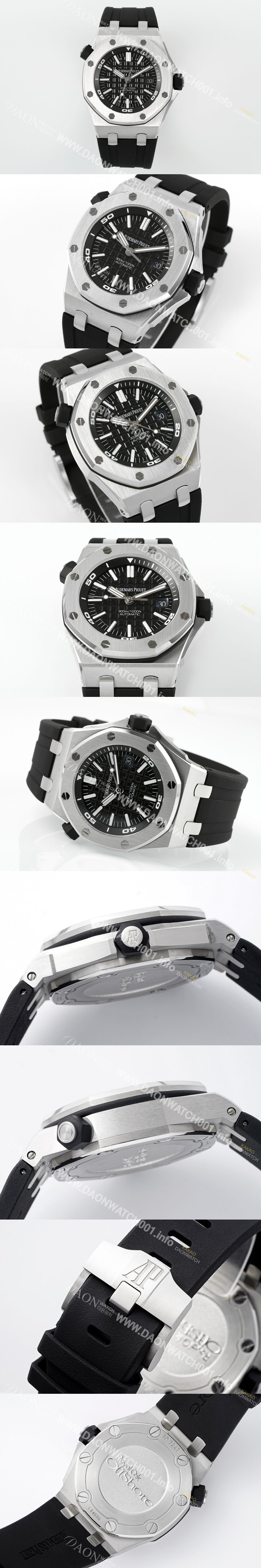 홍콩명품 [오데마피게] 남성용 로얄 오크 오프쇼어 15703ST.OO.A002CA.01 블랙 다이얼 오토매틱 무브먼트 AUD0450