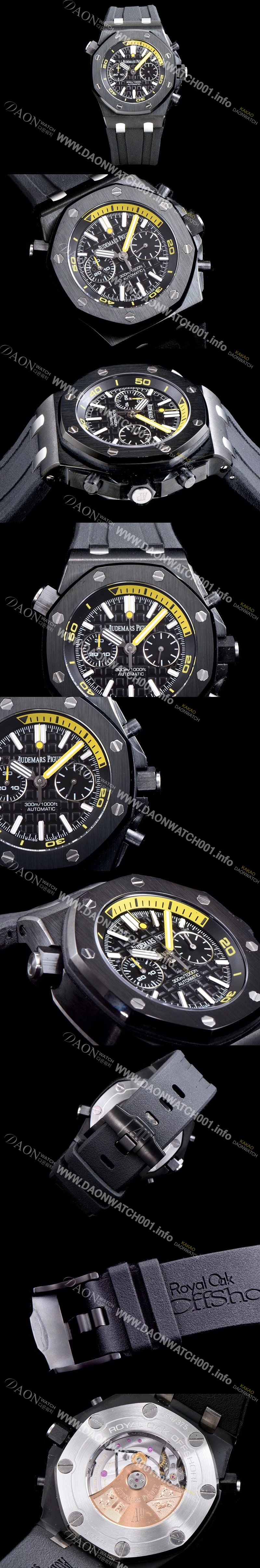 홍콩명품 [오데마피게] 남성용 로얄오크 오프쇼어 다이버 26703ST.OO.A027CA.01 1:1 베스트 에디션 크로노그래프 블랙 러버 스트랩 오토매틱 무브먼트 AUD0220