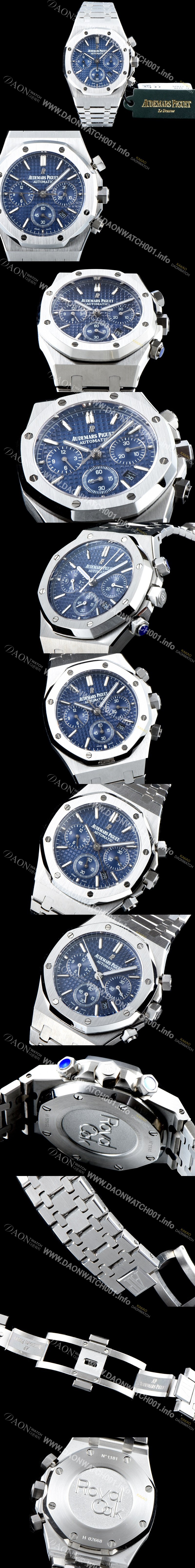 홍콩명품 [오데마피게] 남성용 신상 업데이트! 로얄오크 오프쇼어 25860ST.OO.1110ST.03 크로노그래프 블루 와플 다이얼 브레이슬릿 오토매틱 무브먼트 AUD0210