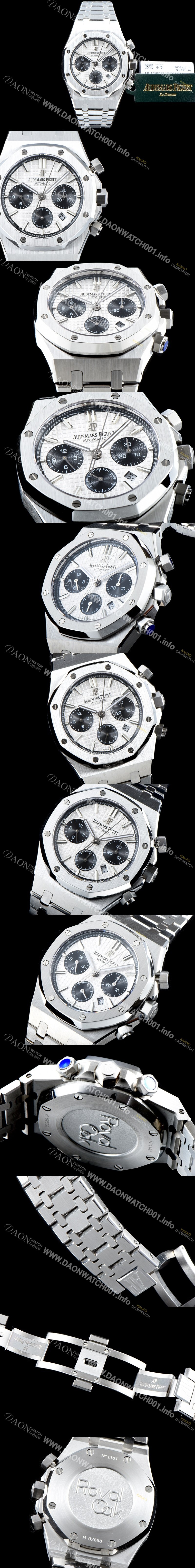 홍콩명품 [오데마피게] 남성용 신상 업데이트! 로얄오크 오프쇼어 26327TI.OO.D004CA.01 크로노그래프 화이트 와플 다이얼 브레이슬릿 오토매틱 무브먼트 AUD0204