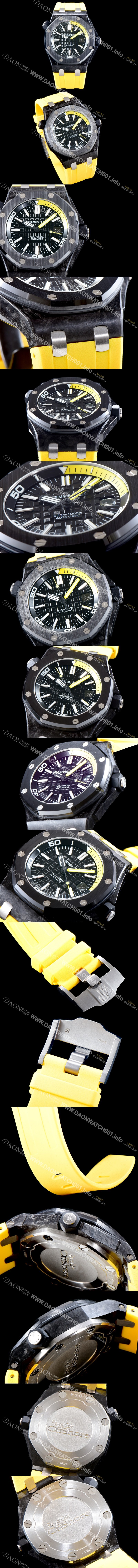 홍콩명품 [오데마피게] 남성용 신형 다이버 모델!! 로얄오크 오프쇼어15706AU.OO.A002CA.01 포지드카본 블랙 와플 다이얼 오토매틱 무브먼트 AUD0234