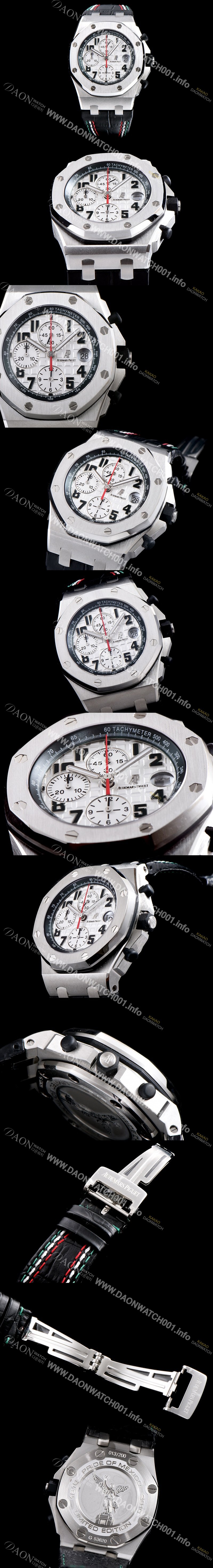 홍콩명품 [오데마피게] 남성용 로얄오크 오프쇼어 26170ST.OO.D305CR.01 블랙 테마 에디션!!크로노그래프 화이트 와플 다이얼 오토매틱 무브먼트 AUD0250