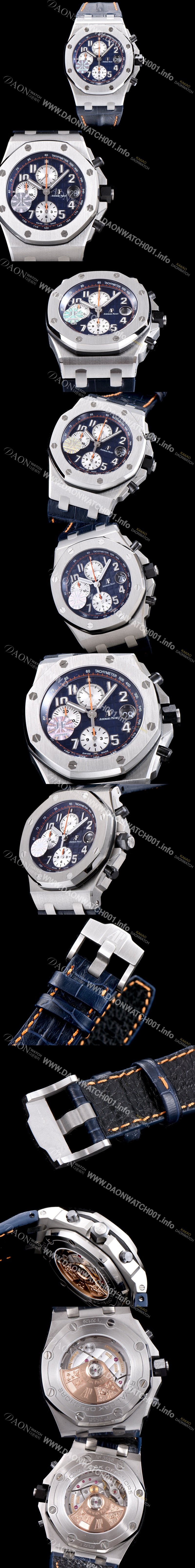 홍콩명품 [오데마피게] 남성용 NEW MOVT UP!! 로얄오크 오프쇼어 26470ST.OO.A027CA.01 블루 테마 에디션 크로노그래프 블루 와플 다이얼 오토매틱 무브먼트 AUD0201