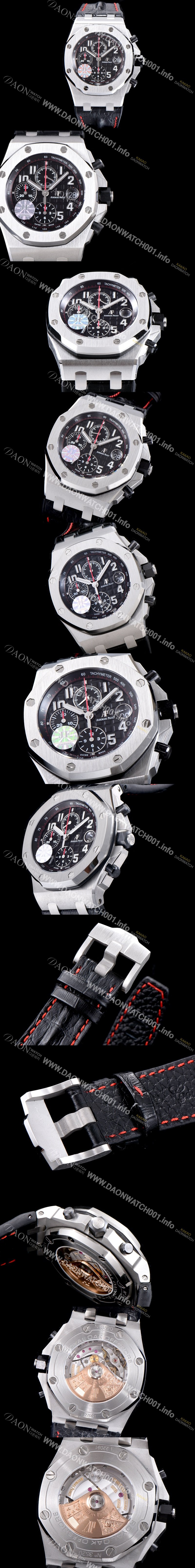 홍콩명품 [오데마피게] 남성용 VIP 모델!! 로얄오크 오프쇼어 26470ST.OO.A101CR.01 크로노그래프 블랙 와플 다이얼 오토매틱 무브먼트 AUD0200