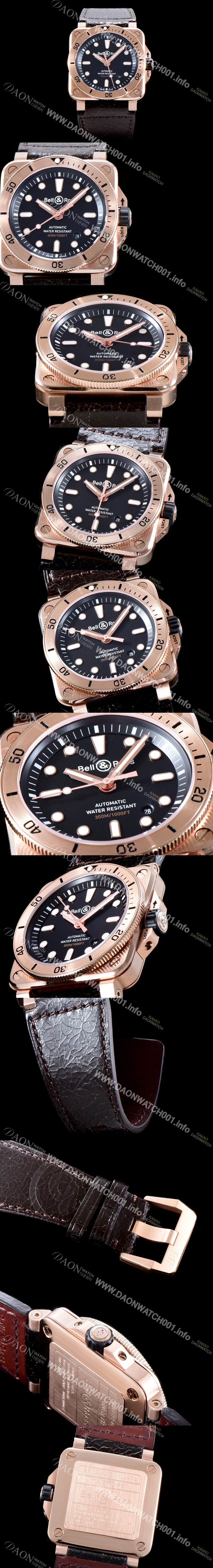 홍콩명품 [벨엔로즈] 남성용 2018년 신형다이버워치 UP!! 인스트루먼트 BR0392-D-BL-BR/SCA 고급스러운18K 로즈골드 블랙 다이얼 오리지날 미요타 9시리즈 오토매틱 무브먼트 BEL4200