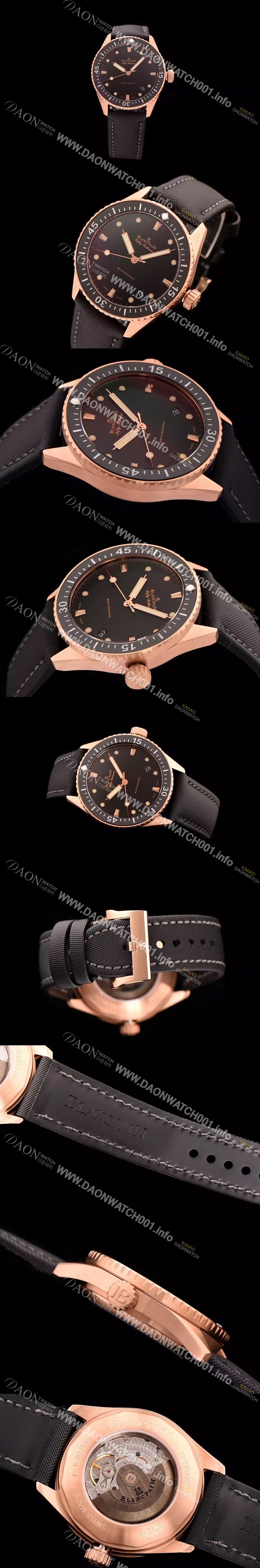 홍콩명품 [블랑팡] 남성용 5000-36S30-NAB A 피프티패덤즈 다이버 블랙다이얼 BLA42040