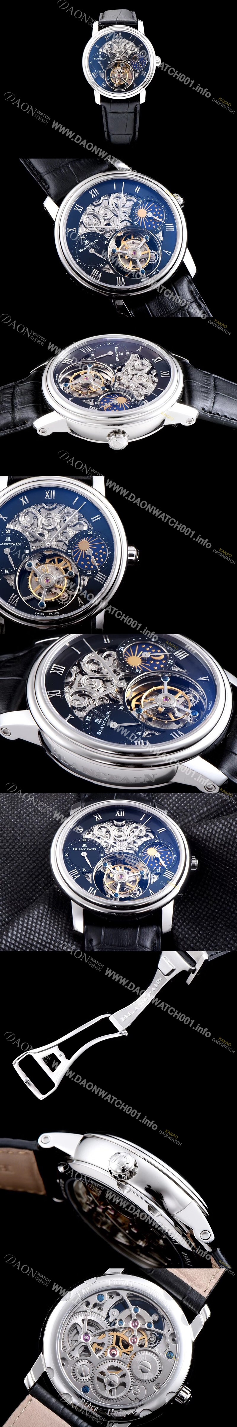 홍콩명품 [블랑팡] 남성용 VIP타입 리얼 뚜르비용 블랙 다이얼 투어빌론 무브먼트 BLA4210