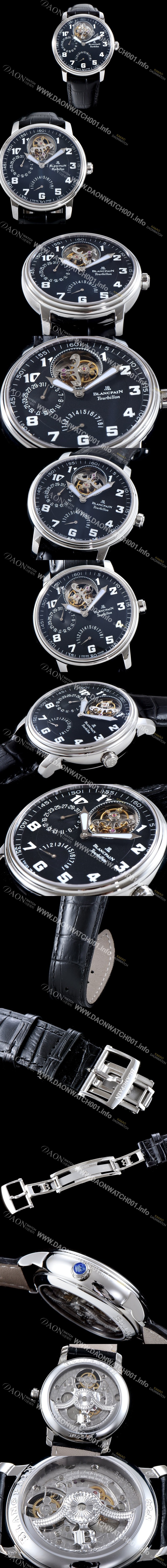 홍콩명품 [블랑팡] 남성용 NEW 레망 아쿠아 렁 Update!! 2125-3630m-64b 투어빌론 파워리저브 블랙 다이얼 아시안 투어빌론 탑재 무브먼트 BLA4233