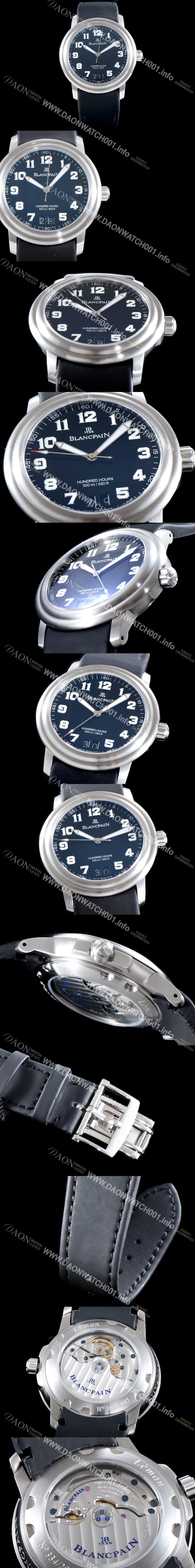 홍콩명품 [블랑팡] 남성용 레만 2150-1130m-63 더블 윈도 빅데이트 40MM UP!! 블랙 밀리터리 다이얼 Cal.6950 오토매틱 무브먼트 BLA4201