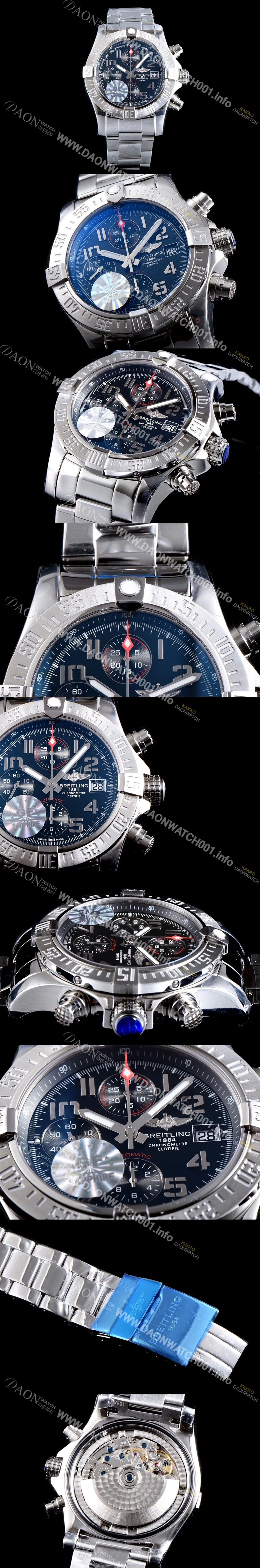 홍콩명품 [브라이틀링] 남성용 어벤져II A1337111|BC28|168A 스카이랜드1884 크로노그래프 블랙 다이얼 브레이슬릿 7750B-2오토매틱 무브먼트 BRE0230