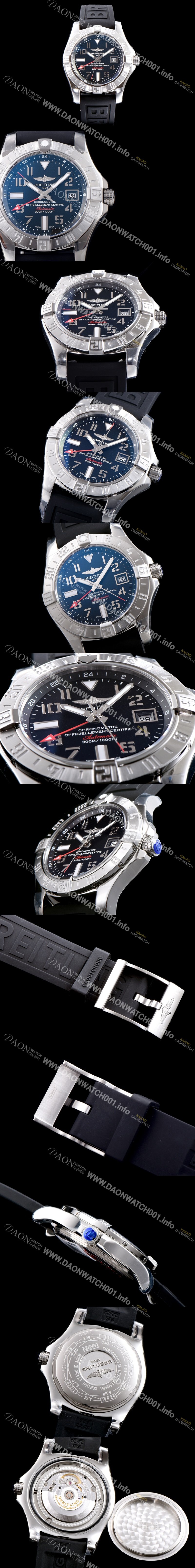 홍콩명품 [브라이틀링] 남성용 어벤져II A3239011|BC34|170A 씨 울프 크로노미터 블랙 다이얼 오토매틱 무브먼트 BRE0200