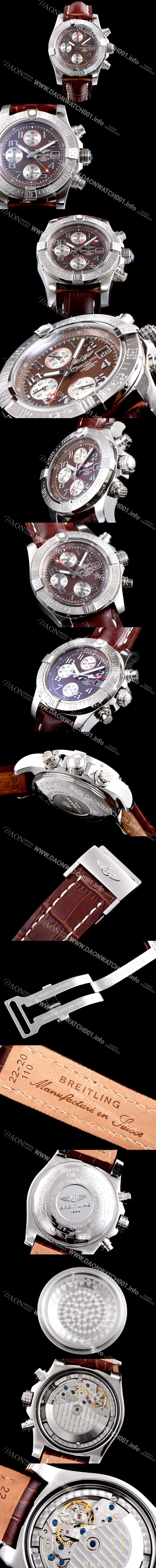 홍콩명품 [브라이틀링] 남성용 슈퍼 어벤져II A1338111|F564|170A 크로노그래프 브라운 다이얼 오토매틱 무브먼트 BRE0200