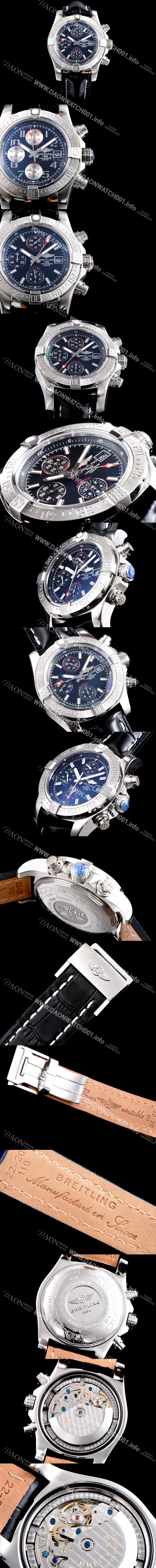 홍콩명품 [브라이틀링] 남성용 슈퍼 어벤져II A1338111|BC32|170A 크로노그래프 블랙 다이얼 오토매틱 무브먼트 BRE0254