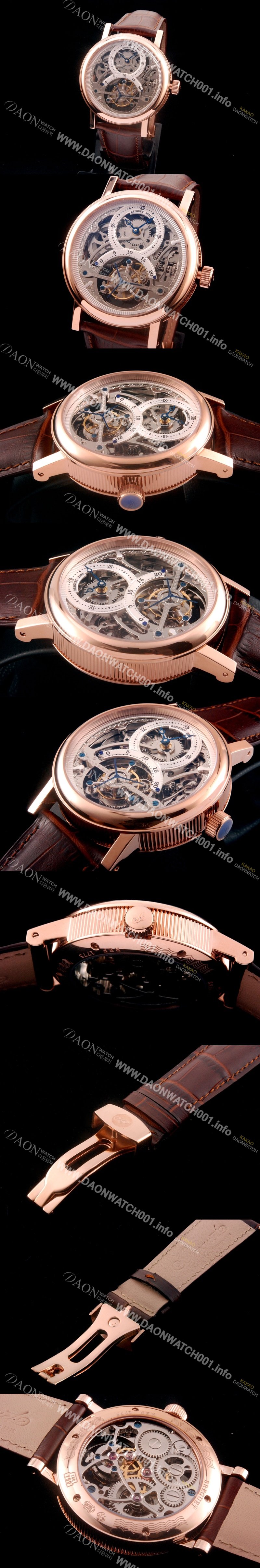 홍콩명품 [브레게] 남성용 VIP타입 리얼 뚜르비용!!클래식 그랜드 컴플리케이션 3355PT/00/986 스켈레톤 다이얼 18K 로즈골드 투어빌론 탑재 무브먼 BRG0440