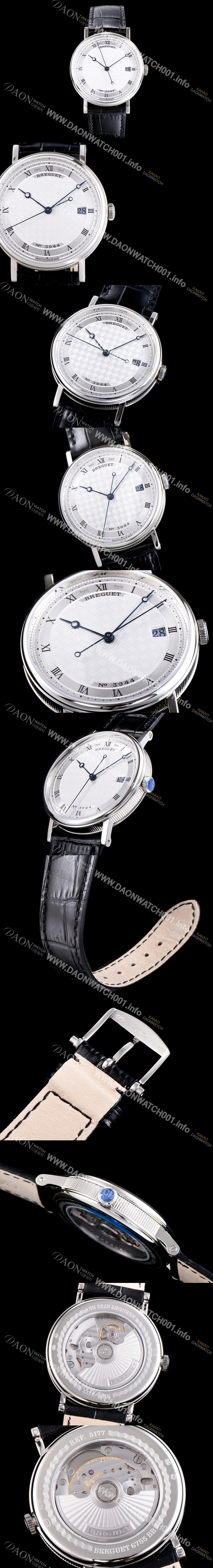 홍콩명품 [브레게] 남성용 클래식 No.3944 최신버전 업그레이드형 5177BB/12/9V6 실버 텍스쳐드 다이얼 오토매틱 무브먼트 BRG0443