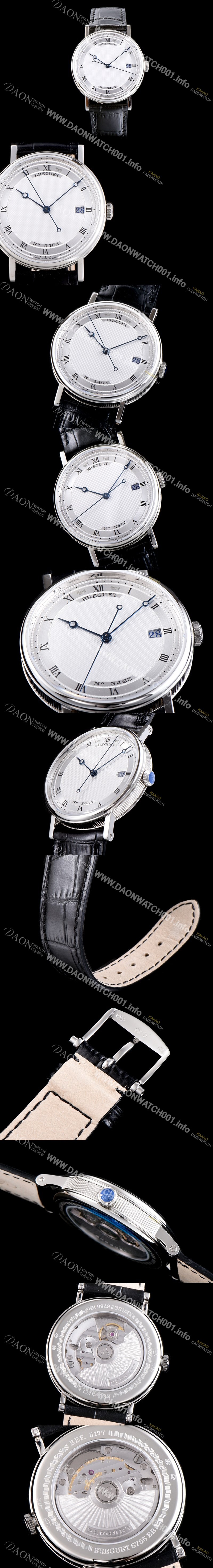 홍콩명품 [브레게] 남성용 클래식 No.3463 최신버전 업그레이드형 5177BB/15/9V6 실버 텍스쳐드 다이얼 오토매틱 무브먼트 BRG0440