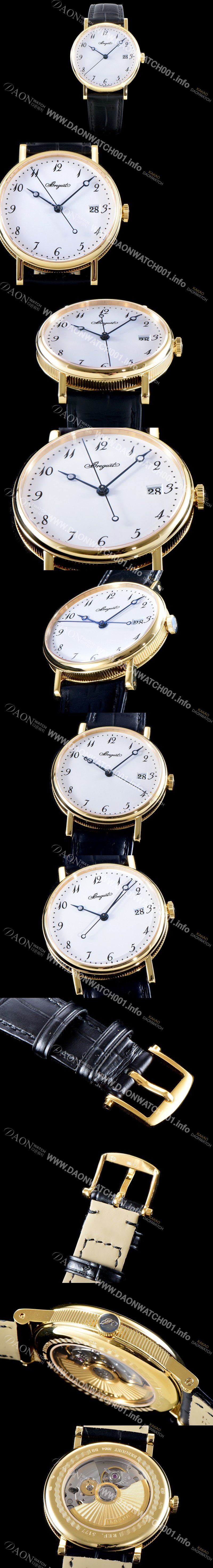 홍콩명품 [브레게] 남성용 업그레이드형!!클래식 5177BA/29/9V6 데일리 워치 18K 옐로우 골드 화이트 다이얼 오토매틱 무브먼트 BRG0420