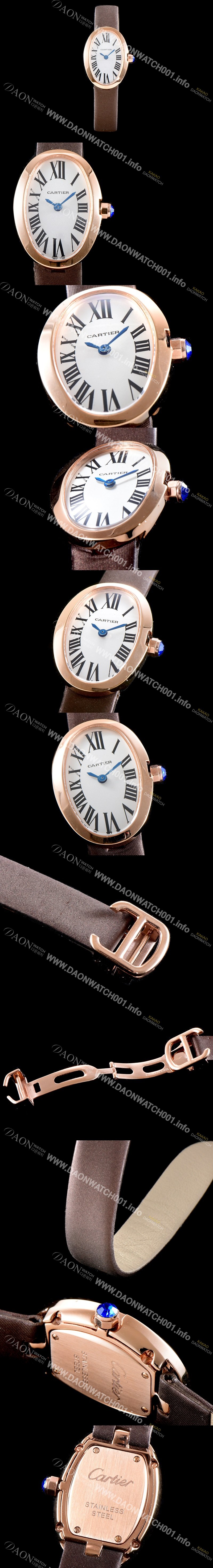 홍콩명품 [까르띠에] 여성용 베누아 화이트 다이얼 쿼츠 무브먼트 CAR0016