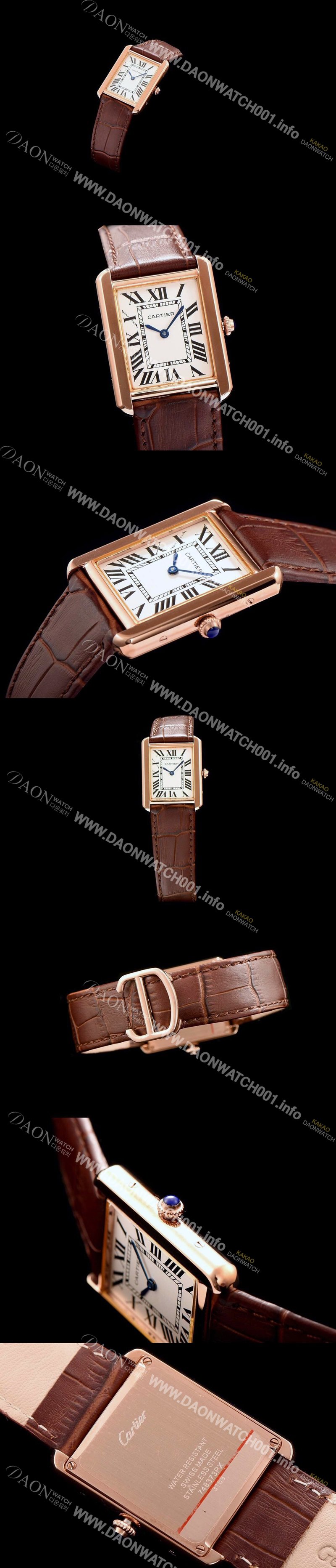 홍콩명품 [까르띠에] 남성용 탱크 로마 인덱스 화이트 다이얼 커플용 쿼츠 무브먼트 CAR0502