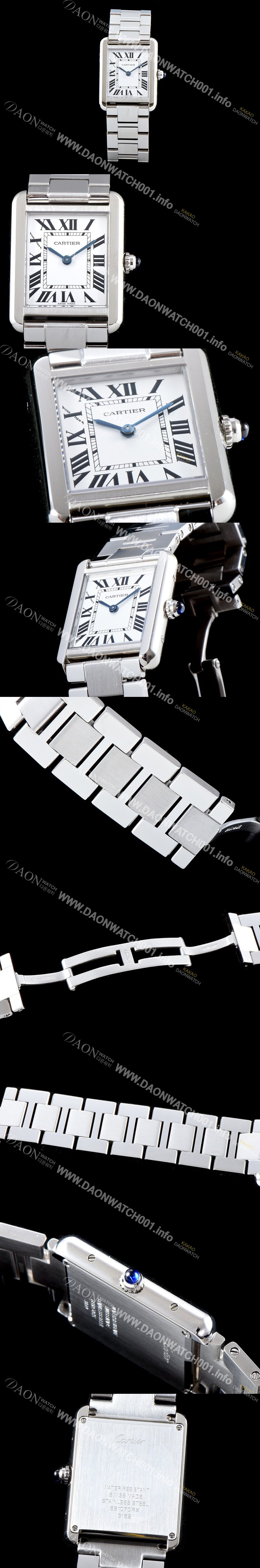 홍콩명품 [까르띠에] 여성용 탱크 로마 인덱스 화이트 다이얼 쿼츠 무브먼트 CAR0500