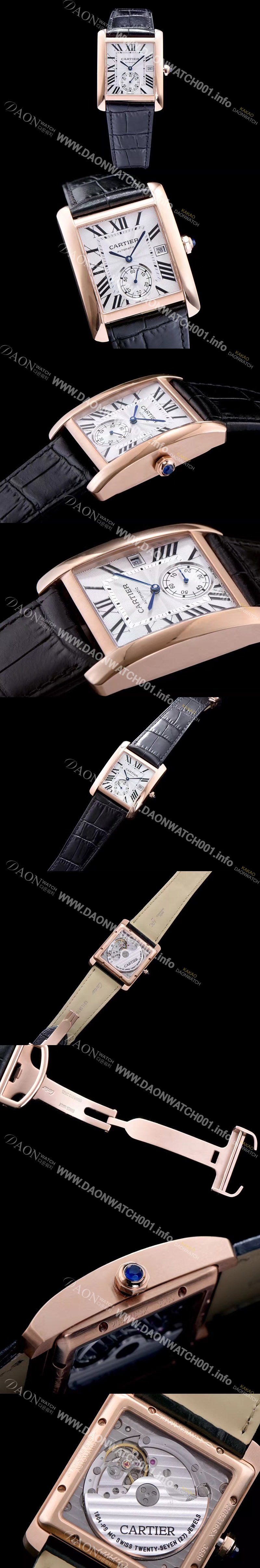 홍콩명품 [까르띠에] 남성용 탱크 화이트 다이얼 오토매틱 무브먼트 CAR0010