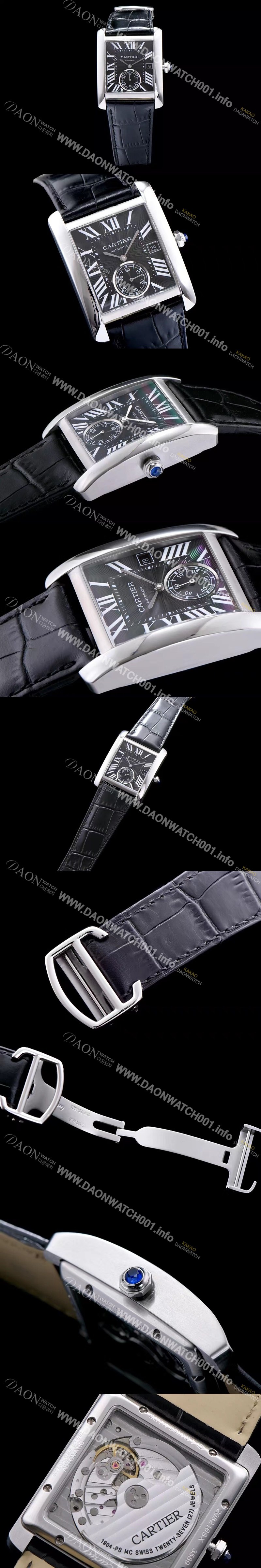 홍콩명품 [까르띠에] 남성용 탱크 블랙 다이얼 오토매틱 무브먼트 CAR0013