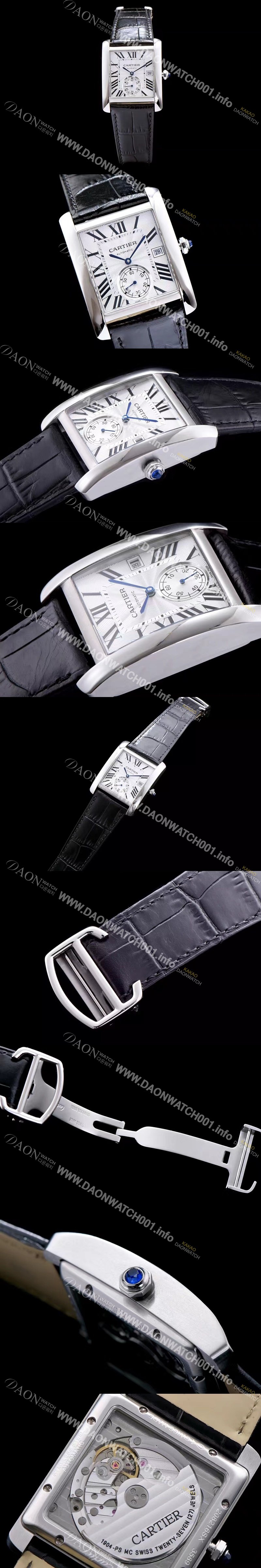 홍콩명품 [까르띠에] 남성용 탱크 화이트 다이얼 오토매틱 무브먼트 CAR0015