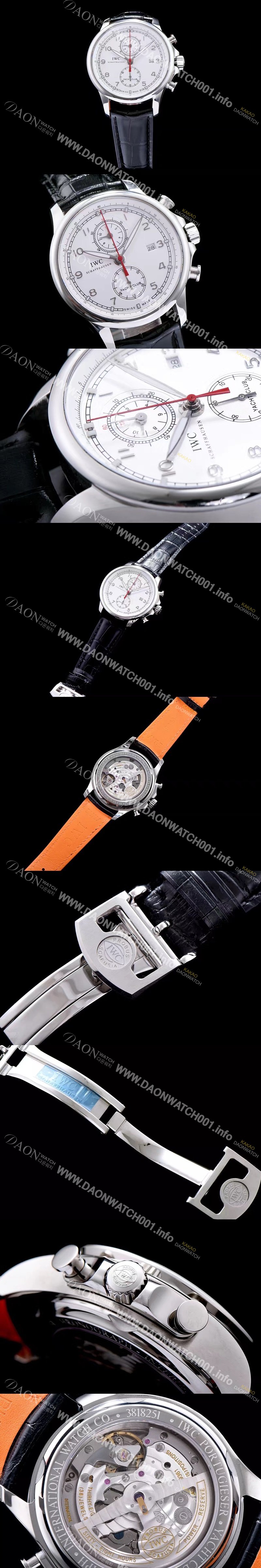 홍콩명품 [아이더블유씨] 남성용 요트클럽 화이트 다이얼 오토매틱 무브먼트 IWC0230