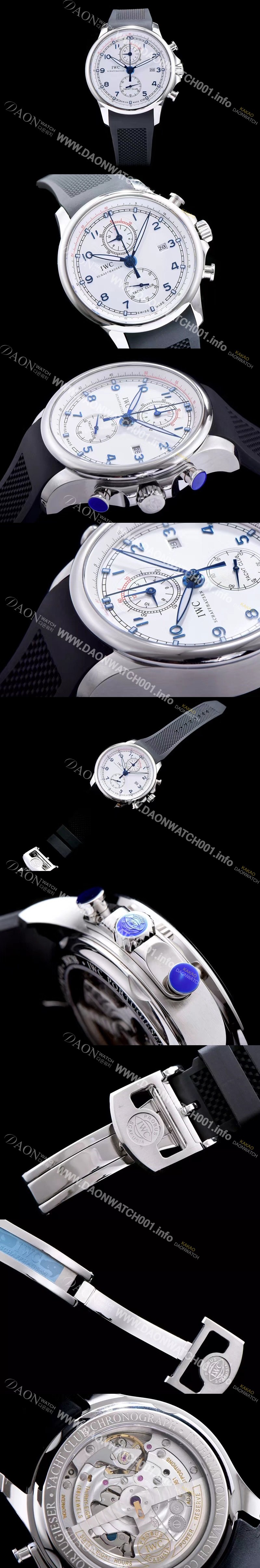 홍콩명품 [아이더블유씨] 남성용 요트클럽 화이트 다이얼 오토매틱 무브먼트 IWC0234