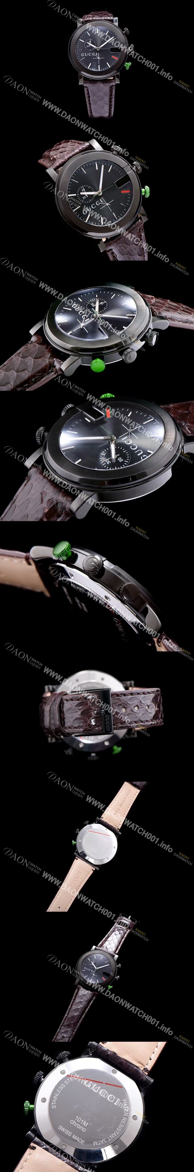 홍콩명품 [구찌] 남성용 G-타임리스 커플시계 블랙 다이얼 스위스 쿼츠 무브먼트 GUC4244
