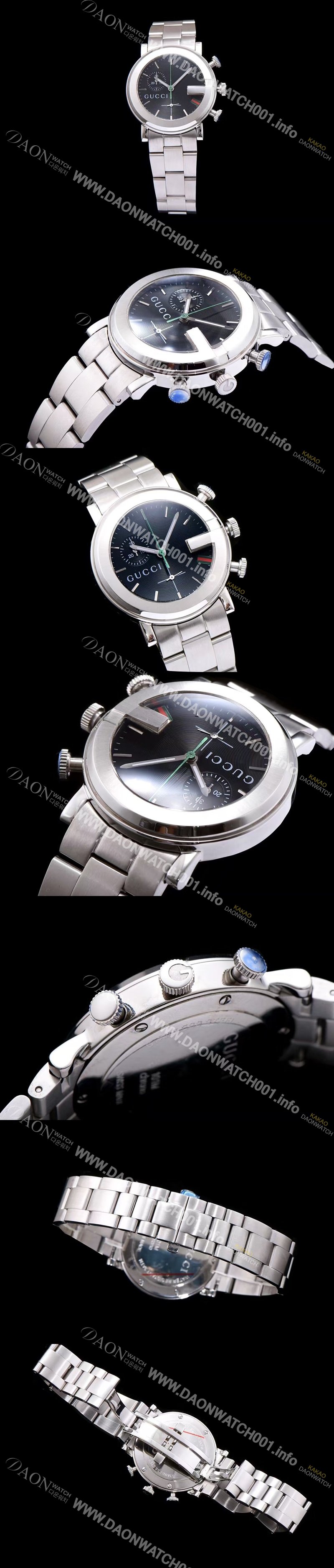 홍콩명품 [구찌] 남성용 G-타임리스 커플시계 블랙 다이얼 스위스 쿼츠 무브먼트 GUC4240