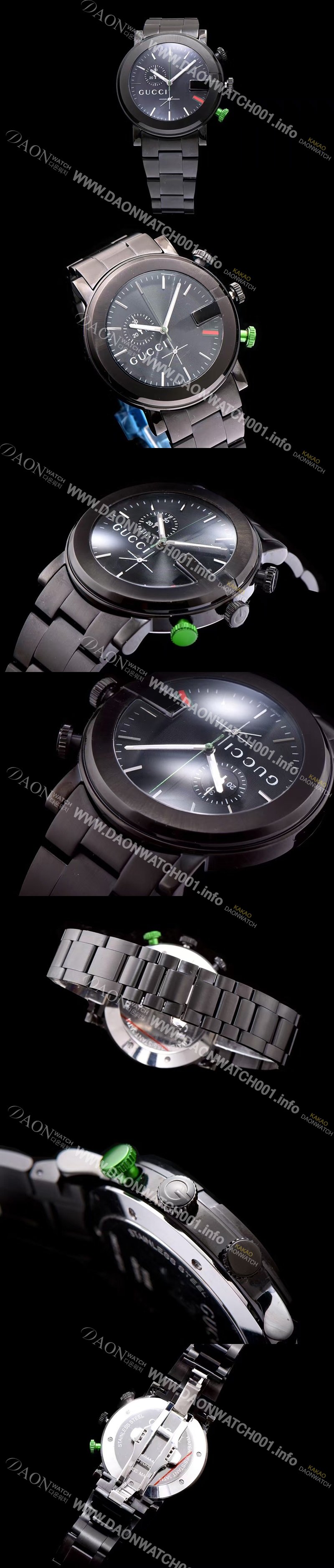 홍콩명품 [구찌] 남성용 G-타임리스 커플시계 블랙 다이얼 스위스 쿼츠 무브먼트 GUC4242