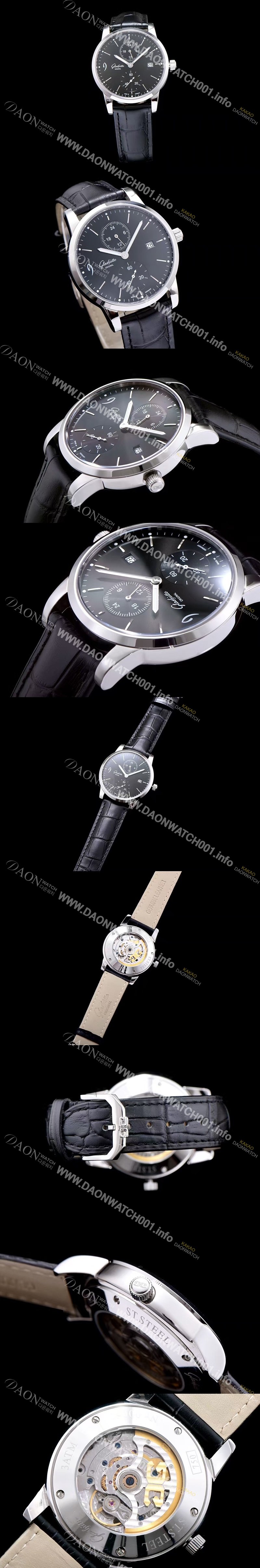 홍콩명품 [글라슈테 오리지날] 남성용 세나토 블랙 다이얼 오토매틱 무브먼트 GLA4222