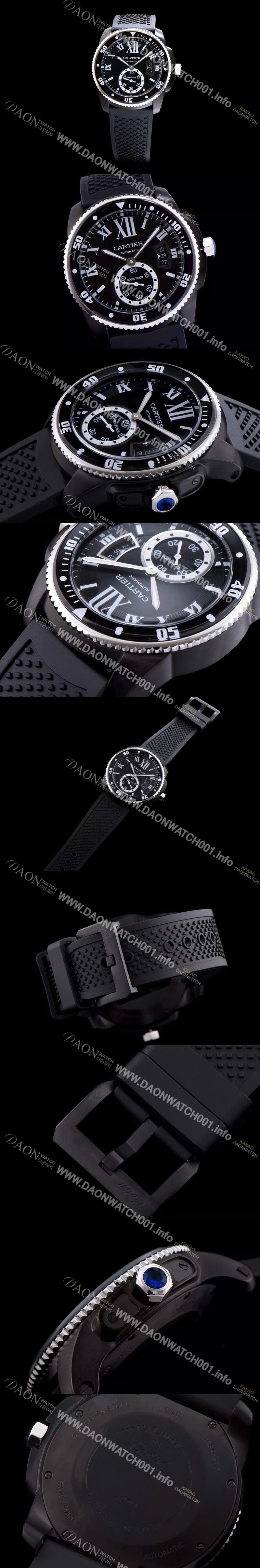 홍콩명품 [까르띠에] 남성용 칼리브 드 까르띠에 블랙 다이얼 오토매틱 무브먼트 CAR0544