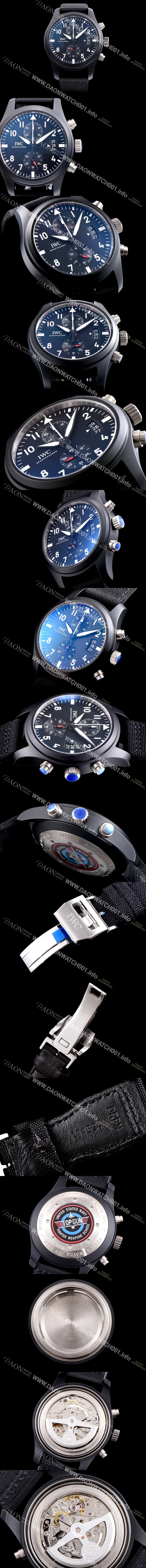 홍콩명품 [아이더블유씨] 남성용 에디션 탑건 IW388007 세라믹 V6F 블랙 다이얼 오토매틱 무브먼트 IWC0203