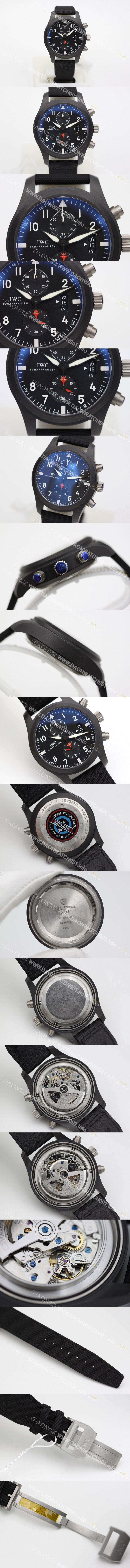 홍콩명품 [아이더블유씨] 남성용 에디션 탑건 IW388001 세라믹 블랙다이얼 IWC0200