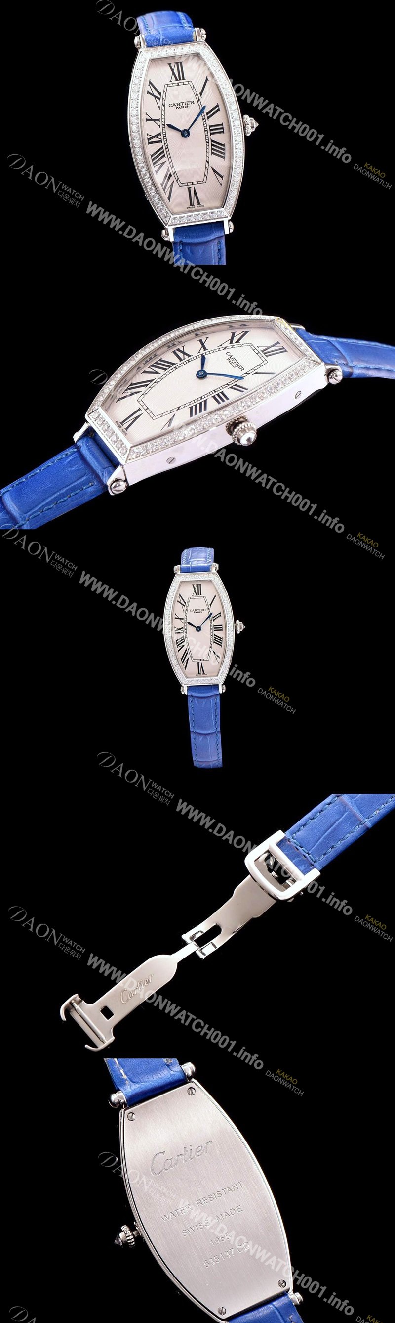 홍콩명품 [까르띠에] 여성용 토노 화이트 다이얼 다이아몬드 주얼리 세팅 쿼츠 무브먼트 CAR0110