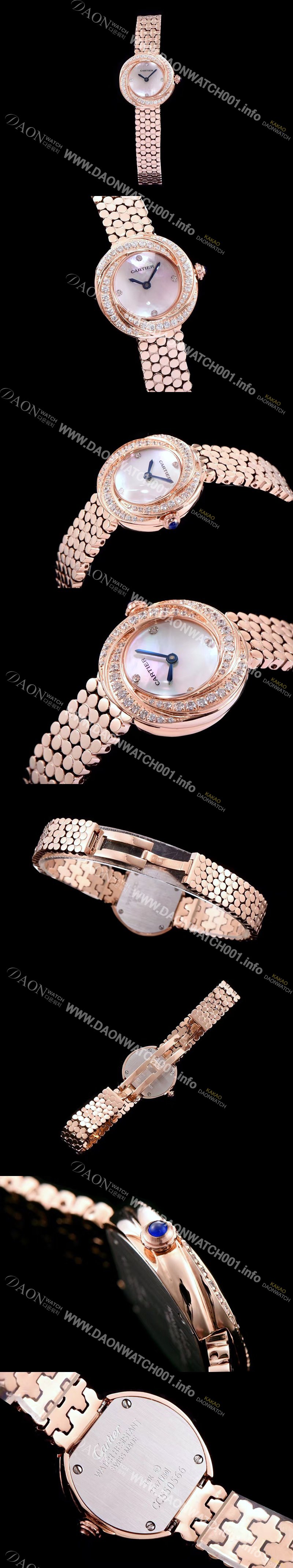 홍콩명품 [까르띠에] 여성용 하이 주얼리 워치 쉘 다이얼 다이아몬드 주얼리 세팅 쿼츠 무브먼트 CAR0102
