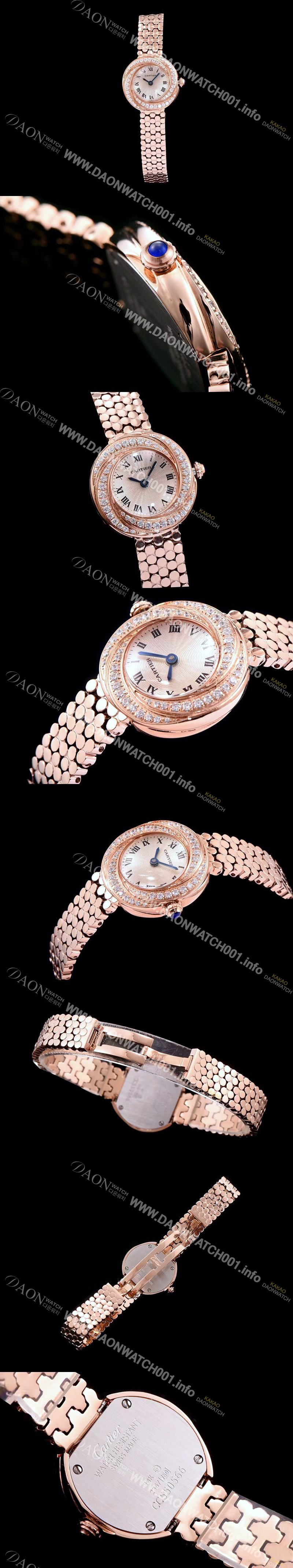 홍콩명품 [까르띠에] 여성용 하이 주얼리 워치 화이트 다이얼 다이아몬드 주얼리 세팅 쿼츠 무브먼트 CAR0101