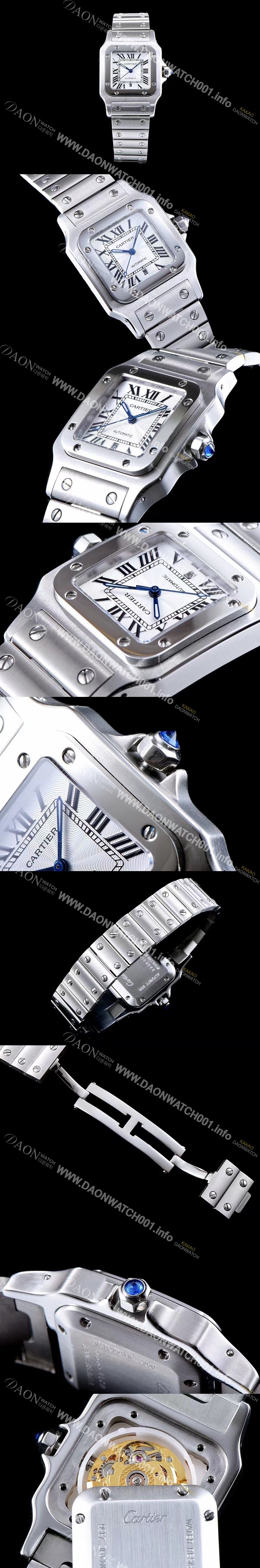 홍콩명품 [까르띠에] 여성용 산토스 시리즈 W20055D6 화이트 다이얼 오토매틱 무브먼트 CAR0100