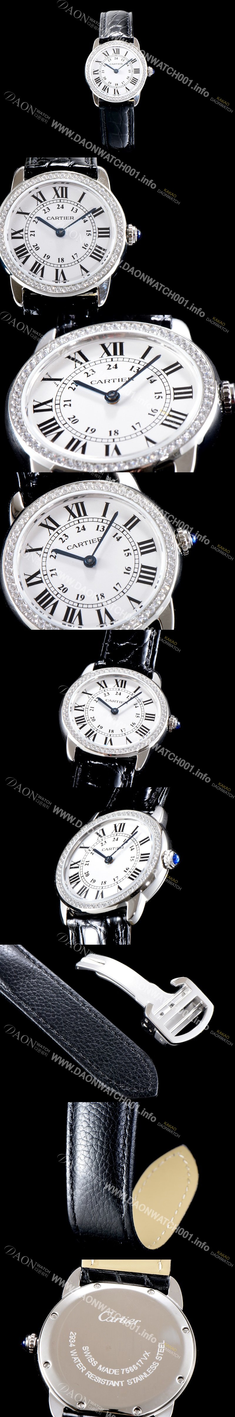 홍콩명품 [까르띠에] 여성용 솔로 드 까르띠에 WR000251 화이트 다이얼 쿼츠 무브먼트 CAR0512